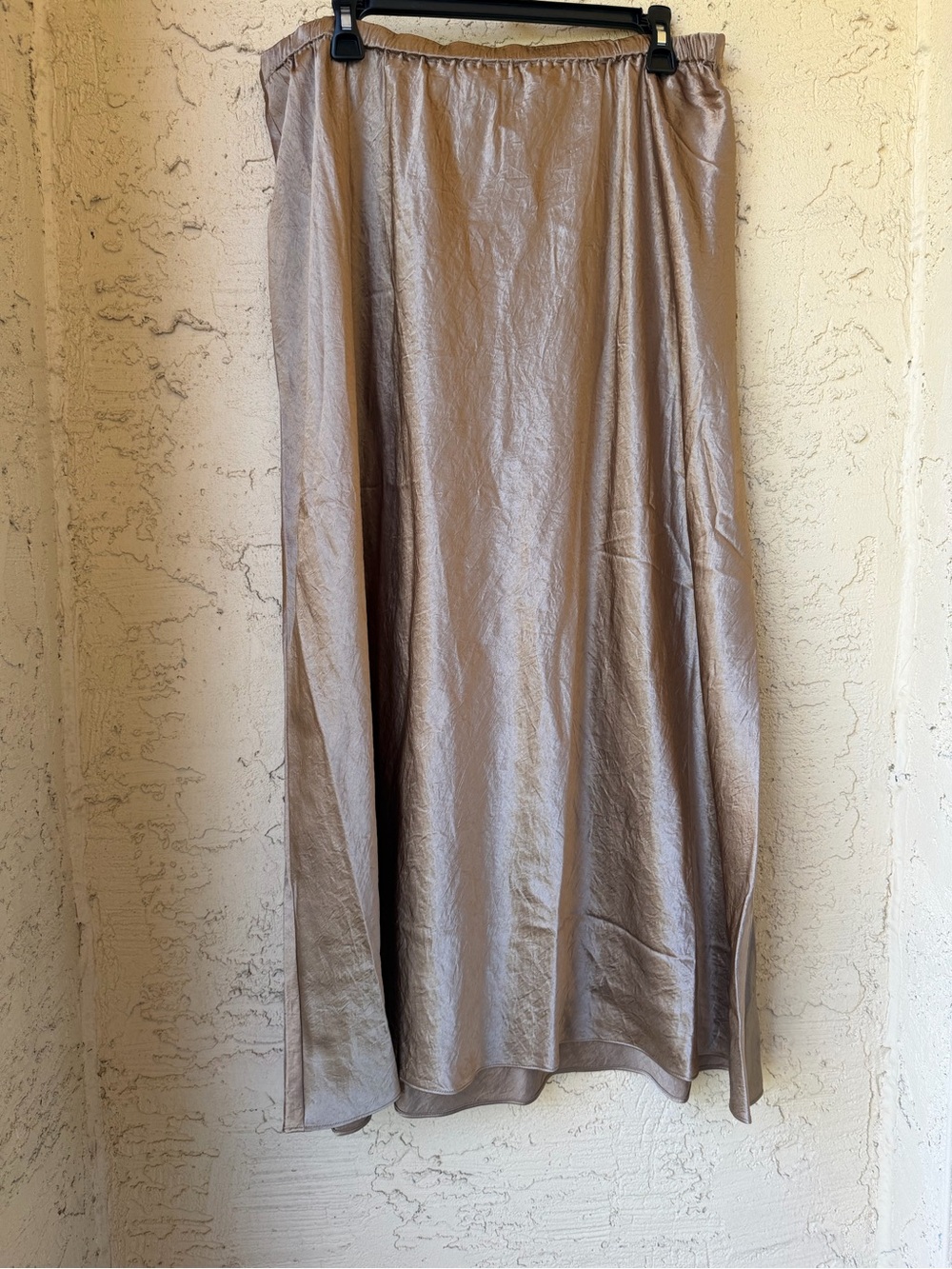 Eileen Fisher Textured Satin Slip Skirt XL Biscuit NWT - Picture 4 of 10